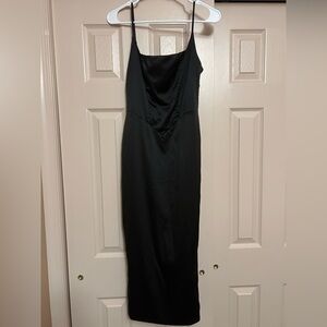 SHEIN Sleek Black Midi Dress